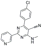 4-(4-CHLOROPHENYL)-6-(METHYLAMINO)-2-(3-PYRIDINYL)-5-PYRIMIDINECARBONITRILE Struktur