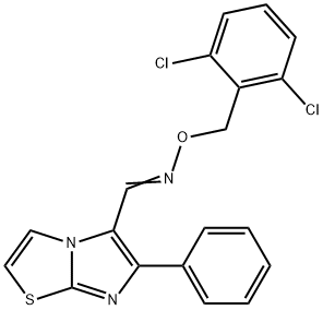 6-PHENYLIMIDAZO[2,1-B][1,3]THIAZOLE-5-CARBALDEHYDE O-(2,6-DICHLOROBENZYL)OXIME Struktur