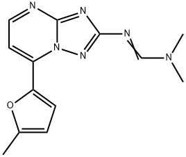 N,N-DIMETHYL-N'-[7-(5-METHYL-2-FURYL)[1,2,4]TRIAZOLO[1,5-A]PYRIMIDIN-2-YL]IMINOFORMAMIDE Struktur