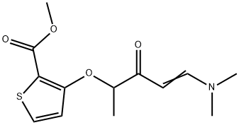 METHYL 3-([4-(DIMETHYLAMINO)-1-METHYL-2-OXO-3-BUTENYL]OXY)-2-THIOPHENECARBOXYLATE Struktur