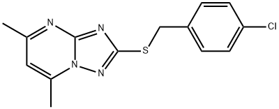 2-[(4-CHLOROBENZYL)SULFANYL]-5,7-DIMETHYL[1,2,4]TRIAZOLO[1,5-A]PYRIMIDINE Structure