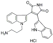 2-[1-(3-AMINOPROPYL)-1H-INDOL-3-YL]-3-(1H-INDOL-3-YL)MALEIMIDE, HCL Struktur