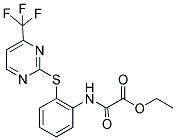 ETHYL 2-OXO-2-(2-([4-(TRIFLUOROMETHYL)PYRIMIDIN-2-YL]THIO)ANILINO)ACETATE Struktur