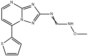 N'-METHOXY-N-[7-(2-THIENYL)[1,2,4]TRIAZOLO[1,5-A]PYRIMIDIN-2-YL]IMINOFORMAMIDE Struktur