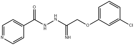 2-(3-CHLOROPHENOXY)-N'-ISONICOTINOYLETHANEHYDRAZONAMIDE Struktur