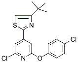 4-(TERT-BUTYL)-2-[2-CHLORO-6-(4-CHLOROPHENOXY)-4-PYRIDYL]-1,3-THIAZOLE Struktur