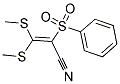 3,3-DIMETHYLTHIO-2-(PHENYLSULFONYL)PROP-2-ENENITRILE Struktur