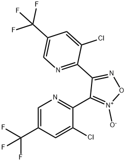 3,4-BIS[3-CHLORO-5-(TRIFLUOROMETHYL)-2-PYRIDINYL]-1,2,5-OXADIAZOL-2-IUM-2-OLATE Struktur