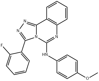 3-(2-FLUOROPHENYL)-N-(4-METHOXYPHENYL)[1,2,4]TRIAZOLO[4,3-C]QUINAZOLIN-5-AMINE Struktur