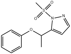 1-(METHYLSULFONYL)-5-(1-PHENOXYETHYL)-1H-PYRAZOLE Struktur