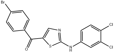 (4-BROMOPHENYL)[2-(3,4-DICHLOROANILINO)-1,3-THIAZOL-5-YL]METHANONE Struktur