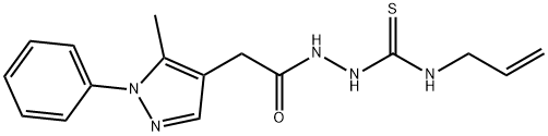 N-ALLYL-2-[2-(5-METHYL-1-PHENYL-1H-PYRAZOL-4-YL)ACETYL]-1-HYDRAZINECARBOTHIOAMIDE Struktur