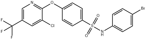 N-(4-BROMOPHENYL)-4-([3-CHLORO-5-(TRIFLUOROMETHYL)-2-PYRIDINYL]OXY)BENZENESULFONAMIDE Struktur