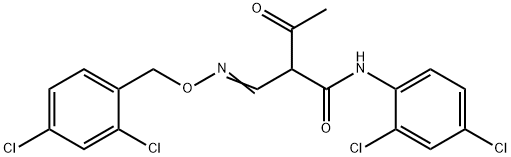 2-(([(2,4-DICHLOROBENZYL)OXY]IMINO)METHYL)-N-(2,4-DICHLOROPHENYL)-3-OXOBUTANAMIDE Struktur