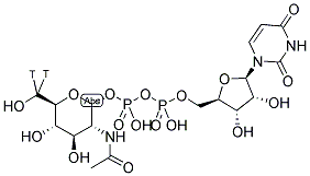 URIDINE DIPHOSPHATE N-ACETYL-D-GLUCOSAMINE, [GLUCOSAMINE-6-3H(N)] Struktur