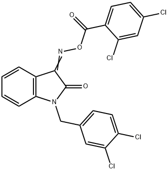 3-([(2,4-DICHLOROBENZOYL)OXY]IMINO)-1-(3,4-DICHLOROBENZYL)-1,3-DIHYDRO-2H-INDOL-2-ONE Struktur