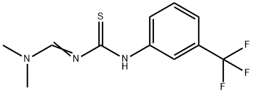 N-[(DIMETHYLAMINO)METHYLENE]-N'-[3-(TRIFLUOROMETHYL)PHENYL]THIOUREA Struktur