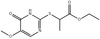 ETHYL 2-[(4-HYDROXY-5-METHOXY-2-PYRIMIDINYL)SULFANYL]PROPANOATE Struktur