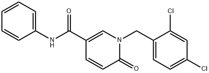 1-(2,4-DICHLOROBENZYL)-6-OXO-N-PHENYL-1,6-DIHYDRO-3-PYRIDINECARBOXAMIDE Struktur