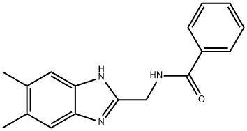 N-[(5,6-DIMETHYL-1H-1,3-BENZIMIDAZOL-2-YL)METHYL]BENZENECARBOXAMIDE Struktur