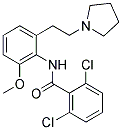 2,6-DICHLORO-N-[2-METHOXY-6-[2-(1-PYRROLIDINYL)ETHYL]PHENYL]BENZAMIDE Struktur