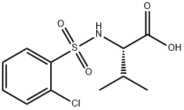 2-([(2-CHLOROPHENYL)SULFONYL]AMINO)-3-METHYLBUTANOIC ACID Struktur