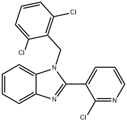 2-(2-CHLORO-3-PYRIDINYL)-1-(2,6-DICHLOROBENZYL)-1H-1,3-BENZIMIDAZOLE Struktur