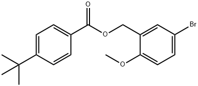 5-BROMO-2-METHOXYBENZYL 4-(TERT-BUTYL)BENZENECARBOXYLATE Struktur