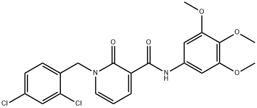 1-(2,4-DICHLOROBENZYL)-2-OXO-N-(3,4,5-TRIMETHOXYPHENYL)-1,2-DIHYDRO-3-PYRIDINECARBOXAMIDE Struktur