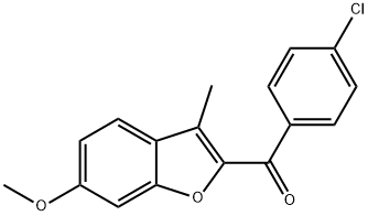 (4-CHLOROPHENYL)(6-METHOXY-3-METHYL-1-BENZOFURAN-2-YL)METHANONE Struktur