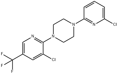 1-(6-CHLORO-2-PYRIDINYL)-4-[3-CHLORO-5-(TRIFLUOROMETHYL)-2-PYRIDINYL]PIPERAZINE Struktur