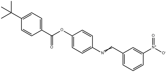 4-([(3-NITROPHENYL)METHYLENE]AMINO)PHENYL 4-(TERT-BUTYL)BENZENECARBOXYLATE Struktur