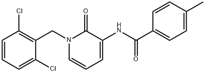 N-[1-(2,6-DICHLOROBENZYL)-2-OXO-1,2-DIHYDRO-3-PYRIDINYL]-4-METHYLBENZENECARBOXAMIDE Struktur