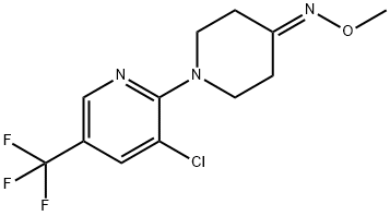 1-[3-CHLORO-5-(TRIFLUOROMETHYL)-2-PYRIDINYL]TETRAHYDRO-4(1H)-PYRIDINONE O-METHYLOXIME Struktur