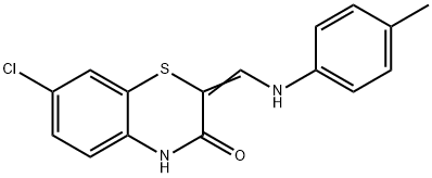 7-CHLORO-2-(4-TOLUIDINOMETHYLENE)-2H-1,4-BENZOTHIAZIN-3(4H)-ONE Struktur