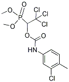 DIMETHYL (2,2,2-TRICHLORO-1-([(3-CHLORO-4-METHYLANILINO)CARBONYL]OXY)ETHYL)PHOSPHONATE Struktur