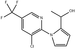 1-(1-[3-CHLORO-5-(TRIFLUOROMETHYL)-2-PYRIDINYL]-1H-PYRROL-2-YL)-1-ETHANOL Struktur