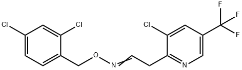 2-[3-CHLORO-5-(TRIFLUOROMETHYL)-2-PYRIDINYL]ACETALDEHYDE O-(2,4-DICHLOROBENZYL)OXIME Struktur