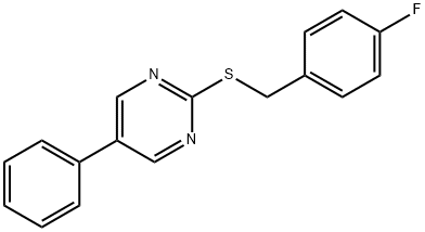 2-[(4-FLUOROBENZYL)SULFANYL]-5-PHENYLPYRIMIDINE Struktur