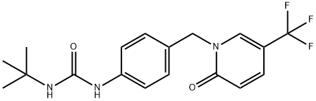 N-(TERT-BUTYL)-N'-(4-([2-OXO-5-(TRIFLUOROMETHYL)-1(2H)-PYRIDINYL]METHYL)PHENYL)UREA Struktur