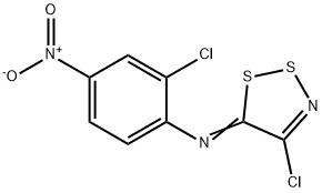 2-CHLORO-N-(4-CHLORO-5H-1,2,3-DITHIAZOL-5-YLIDEN)-4-NITROANILINE Struktur