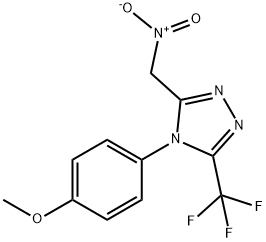 4-(4-METHOXYPHENYL)-3-(NITROMETHYL)-5-(TRIFLUOROMETHYL)-4H-1,2,4-TRIAZOLE Struktur