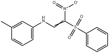 3-METHYL-N-[2-NITRO-2-(PHENYLSULFONYL)VINYL]ANILINE Struktur