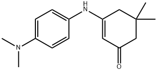 3-((4-(DIMETHYLAMINO)PHENYL)AMINO)-5,5-DIMETHYLCYCLOHEX-2-EN-1-ONE Struktur