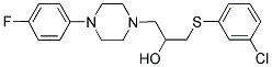 1-[(3-CHLOROPHENYL)SULFANYL]-3-[4-(4-FLUOROPHENYL)PIPERAZINO]-2-PROPANOL Struktur