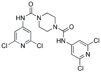 N1,N4-DI(2,6-DICHLORO-4-PYRIDYL)PIPERAZINE-1,4-DICARBOXAMIDE Struktur