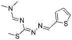 METHYL N-(2-THIENYLMETHYLIDENE)-([(DIMETHYLAMINO)METHYLIDENE]AMINO)METHANEHYDRAZONOTHIOATE Struktur