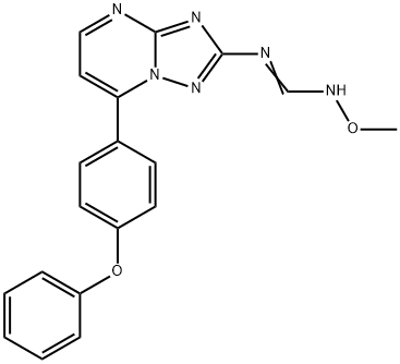 N'-METHOXY-N-[7-(4-PHENOXYPHENYL)[1,2,4]TRIAZOLO[1,5-A]PYRIMIDIN-2-YL]IMINOFORMAMIDE Struktur