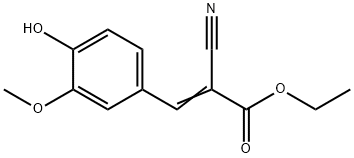 ETHYL ALPHA-CYANO-4-HYDROXY-3-METHOXYCINNAMATE 結(jié)構(gòu)式