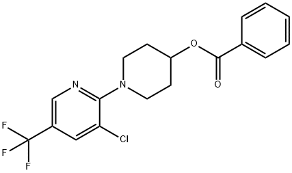 1-[3-CHLORO-5-(TRIFLUOROMETHYL)-2-PYRIDINYL]-4-PIPERIDINYL BENZENECARBOXYLATE Struktur